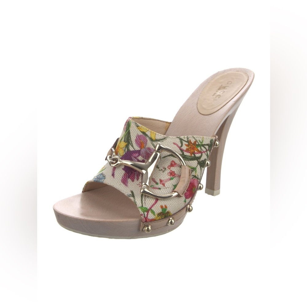 Gucci Floral Heels - Multicolor